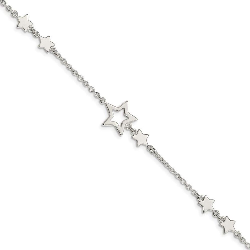 Kazi Luxury Sterling Silver Star Bracelet
